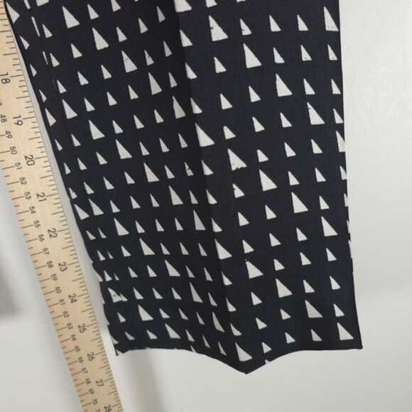 NWOT THEORY 100% SILK Triangle Stripe Twill Cropped Pull On Trousers Pants Sz 6 - Picture 12 of 16